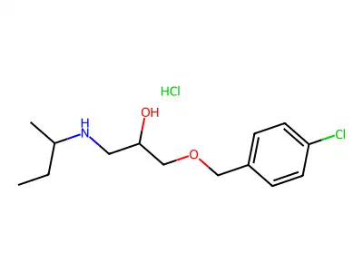1-(Sec-butylamino)-3-((4-chlorobenzyl)oxy)propan-2-ol hydrochloride structure