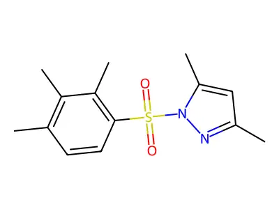 3,5-dimethyl-1-[(2,3,4-trimethylphenyl)sulfonyl]-1H-pyrazole structure