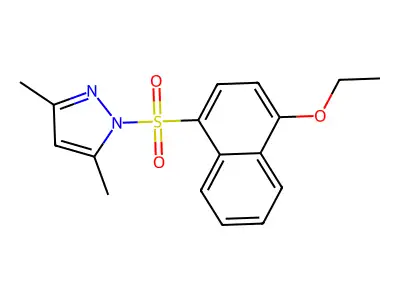1-(4-Ethoxynaphthalen-1-yl)sulfonyl-3,5-dimethylpyrazole structure
