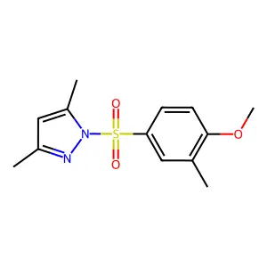 1-[(4-methoxy-3-methylphenyl)sulfonyl]-3,5-dimethyl-1H-pyrazole structure