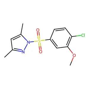 1-(4-Chloro-3-methoxy-benzenesulfonyl)-3,5-dimethyl-1H-pyrazole structure