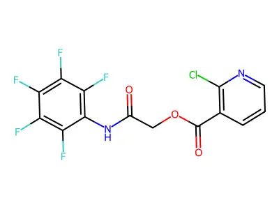 [(2,3,4,5,6-Pentafluorophenyl)carbamoyl]methyl 2-chloropyridine-3-carboxylate structure