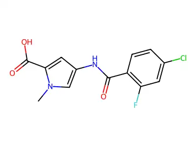 4-(4-Chloro-2-fluoro-benzoylamino)-1-methyl-1H-pyrrole-2-carboxylic acid structure