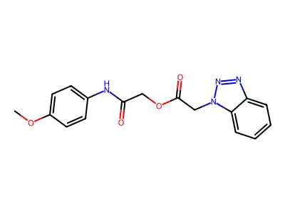[2-(4-Methoxyanilino)-2-oxoethyl] 2-(benzotriazol-1-yl)acetate structure