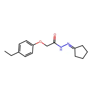 2-(4-Ethylphenoxy)acetic acid 2-cyclopentylidenehydrazide structure