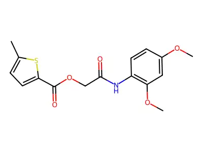 [(2,4-Dimethoxyphenyl)carbamoyl]methyl 5-methylthiophene-2-carboxylate structure