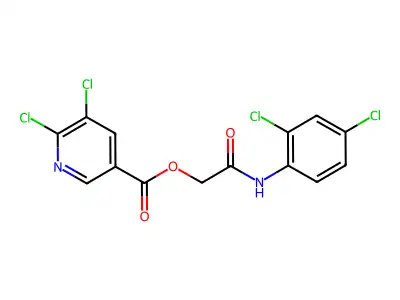 [(2,4-Dichlorophenyl)carbamoyl]methyl 5,6-dichloropyridine-3-carboxylate structure