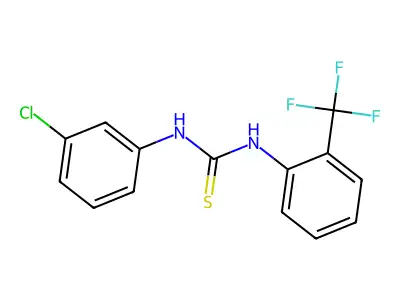 1-(3-Chlorophenyl)-3-[2-(trifluoromethyl)phenyl]thiourea structure