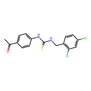 1-(4-Acetylphenyl)-3-[(2,4-dichlorophenyl)methyl]thiourea structure