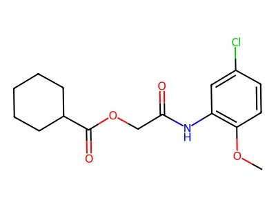 [2-(5-Chloro-2-methoxyanilino)-2-oxoethyl] cyclohexanecarboxylate structure