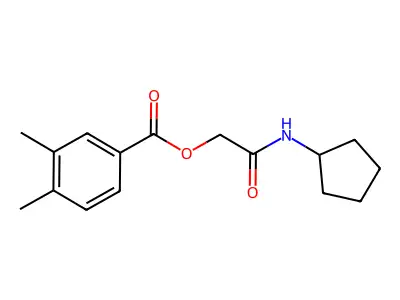 [2-(Cyclopentylamino)-2-oxoethyl] 3,4-dimethylbenzoate structure