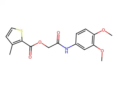 2-((3,4-Dimethoxyphenyl)amino)-2-oxoethyl 3-methylthiophene-2-carboxylate structure