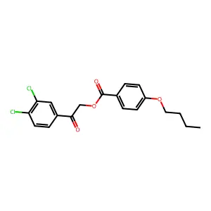 2-(3,4-Dichlorophenyl)-2-oxoethyl 4-butoxybenzoate structure