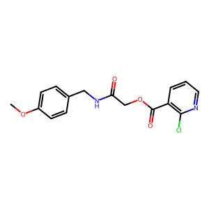 {[(4-Methoxyphenyl)methyl]carbamoyl}methyl 2-chloropyridine-3-carboxylate structure