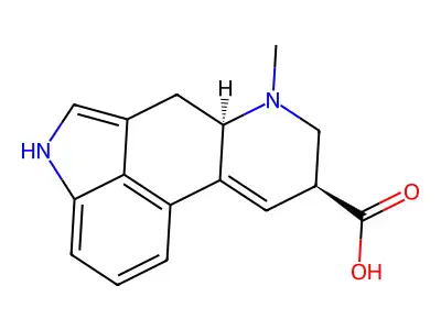 (5Xi)-6-Methyl-9,10-didehydroergoline-8-carboxylic acid structure