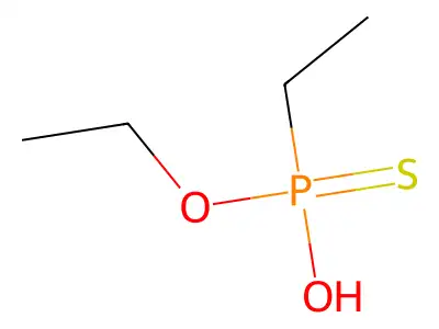 O-Ethyl hydrogen P-ethylphosphonothioate structure