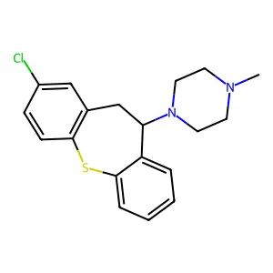 1-(2-Chloro-10,11-dihydrodibenzo(b,f)thiepin-10-yl)-4-methylpiperazine structure