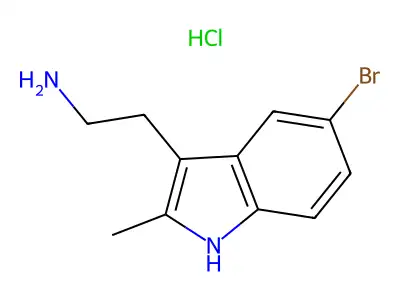 2-(5-bromo-2-methyl-1H-indol-3-yl)ethanamine Hydrochloride structure