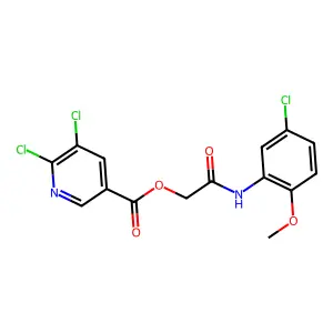 [(5-Chloro-2-methoxyphenyl)carbamoyl]methyl 5,6-dichloropyridine-3-carboxylate structure