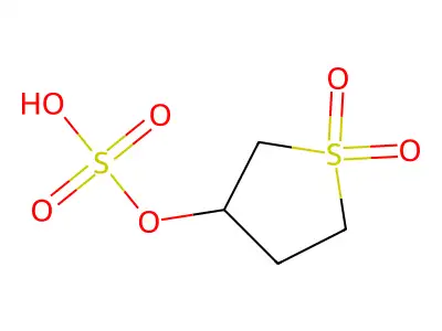 1,1-Dioxidotetrahydrothiophen-3-yl hydrogen sulfate structure