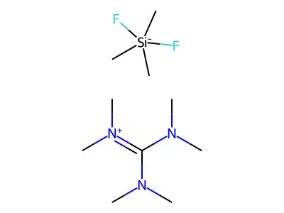 Hexamethylguanidinium difluorotrimethylsilikonate structure