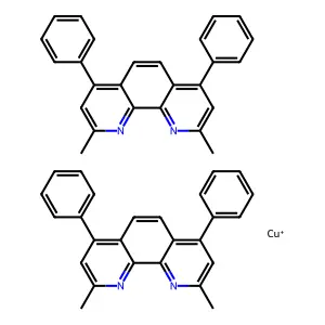 Copper(1+), bis(2,9-dimethyl-4,7-diphenyl-1,10-phenanthroline-N1,N10)- structure