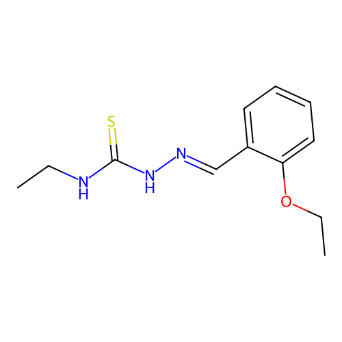 1-[(2-Ethoxyphenyl)methylideneamino]-3-ethylthiourea structure