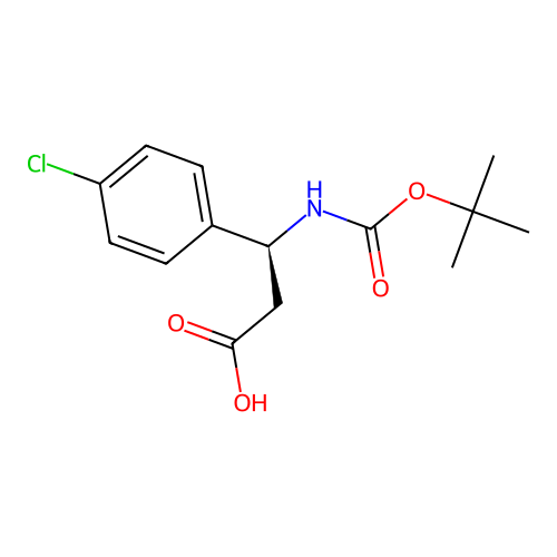 (S)-3-((Tert-butoxycarbonyl)amino)-3-(4-chlorophenyl)propanoic acid structure