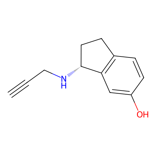 5-Hydroxy-N-Propargyl-1(R)-Aminoindan structure