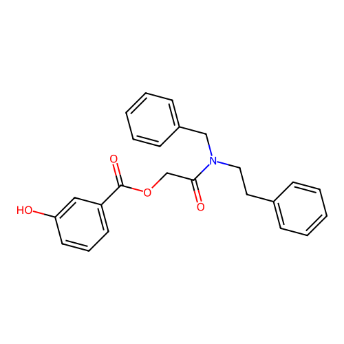 [2-[Benzyl(2-phenylethyl)amino]-2-oxoethyl] 3-hydroxybenzoate structure