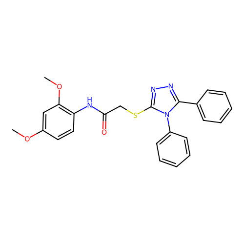 N-(2,4-dimethoxyphenyl)-2-[(4,5-diphenyl-4H-1,2,4-triazol-3-yl)sulfanyl]acetamide structure