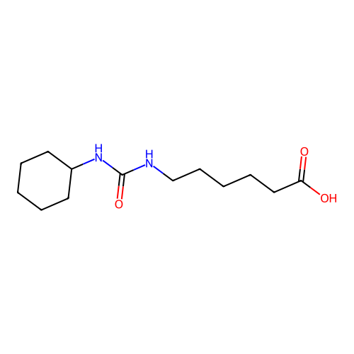 6-{[(Cyclohexylamino)carbonyl]amino}hexanoic acid structure