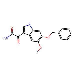 5-Methoxy-alpha-oxo-6-(phenylmethoxy)-1H-indole-3-acetamide structure