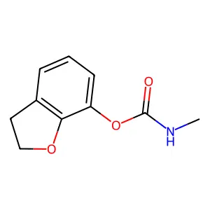Carbamic acid, methyl-, 2,3-dihydro-7-benzofuranyl ester structure