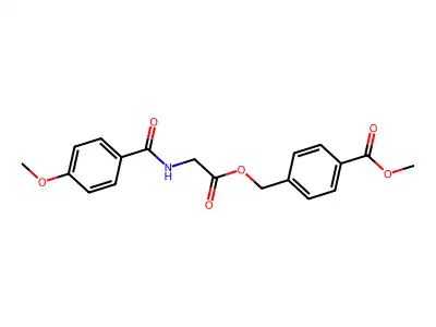 Methyl 4-[[2-[(4-methoxybenzoyl)amino]acetyl]oxymethyl]benzoate structure