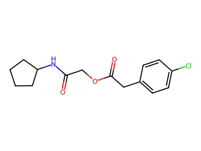 (Cyclopentylcarbamoyl)methyl 2-(4-chlorophenyl)acetate structure