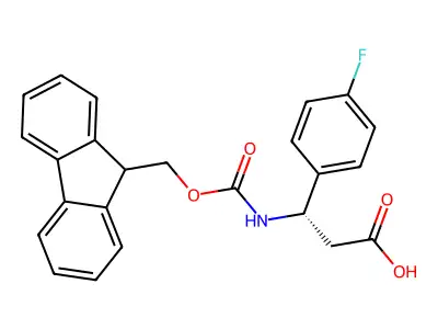 3-(9H-fluoren-9-ylmethoxycarbonylamino)-3-(4-fluorophenyl)propanoic Acid structure