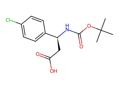 3-((tert-Butoxycarbonyl)amino)-3-(4-chlorophenyl)propanoic acid structure