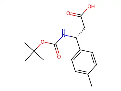 3-[(Tert-butoxycarbonyl)amino]-3-(4-methylphenyl)propanoic acid structure
