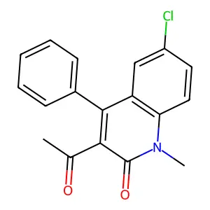 3-acetyl-6-chloro-1-methyl-4-phenylquinolin-2(1H)-one structure
