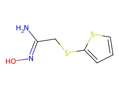 N-Hydroxy-2-(2-thienylthio)ethanimidamide structure