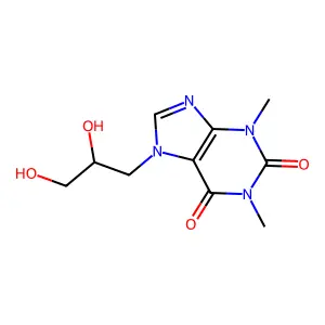 二羟丙茶碱 structure