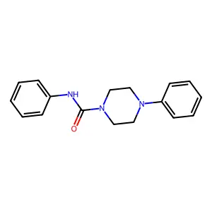 N,4-二苯基哌嗪-1-甲酰胺 structure