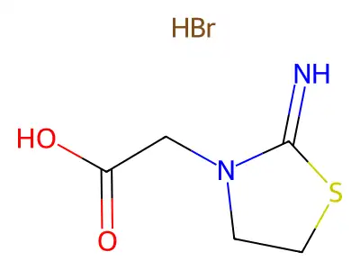 (2-Imino-1,3-thiazolidin-3-yl)acetic acid hydrobromide structure