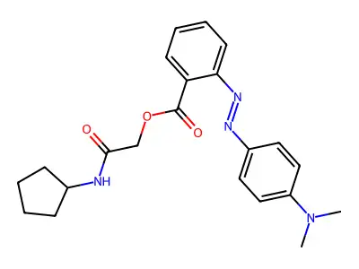 Benzoic acid, 2-[2-[4-(dimethylamino)phenyl]diazenyl]-, 2-(cyclopentylamino)-2-oxoethyl ester structure