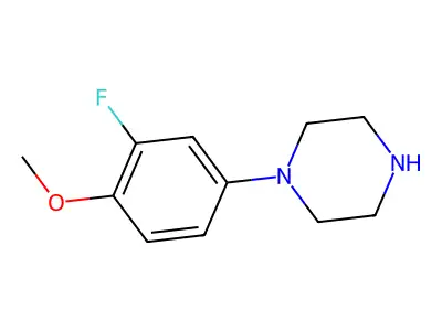 1-(3-Fluoro-4-methoxyphenyl)piperazine structure