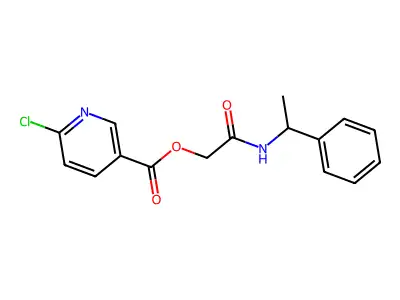 [(1-Phenylethyl)carbamoyl]methyl 6-chloropyridine-3-carboxylate structure