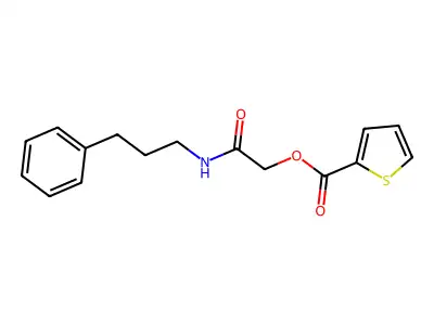 [2-Oxo-2-(3-phenylpropylamino)ethyl] thiophene-2-carboxylate structure
