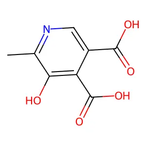 5-Hydroxy-6-methyl-3,4-pyridinedicarboxylic acid structure