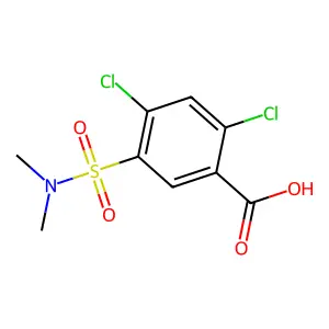 2,4-Dichloro-5-[(dimethylamino)sulfonyl]benzoic acid structure